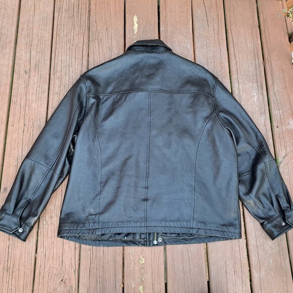 Jos A Bank Mens Leather Jacket XL - Picture 5 of 9